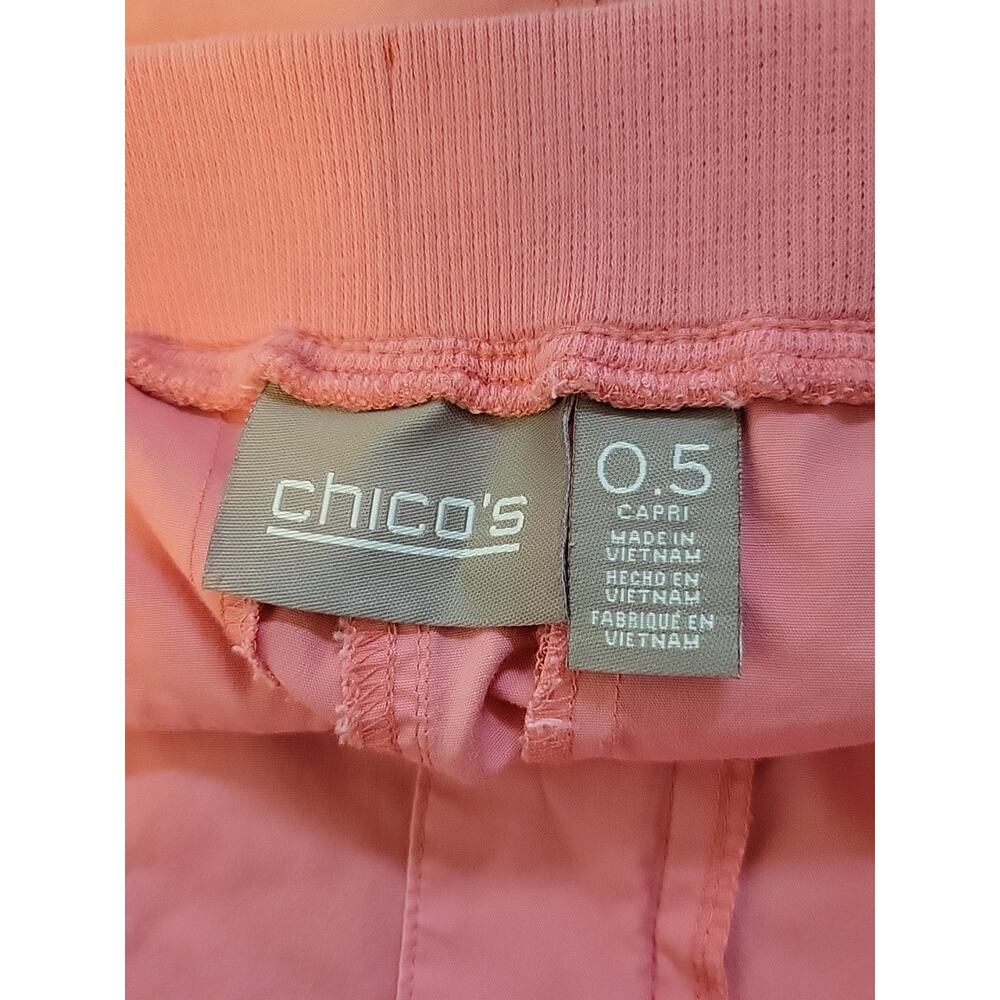 Chico's Pink Mid Rise Capri Pants Women's .5 US 6 Cotton Stretch Pockets - Picture 11 of 12